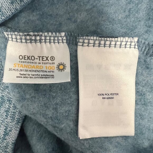 Lands’ End Women’s Fleece Tunic Funnel Neck Turquoise Space Dye Size Small - Picture 8 of 8